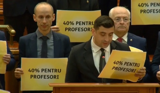 Parlamentarii AUR au părăsit plenul, în semn de protest că PSD şi PNL nu au dat majorarea de 40% promisă profesorilor / Simonis (PSD): Vă întreb, domnule Simion, cum stă treaba cu un amendament pe care nu îl votaţi?