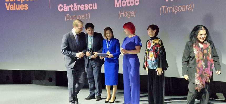 Preşedinta Republicii Moldova Maia Sandu a primit, sâmbătă, premiul Timişoara pentru Valori Europene