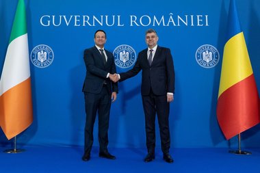 Premierul Marcel Ciolacu, discuţii cu omologul din Irlanda despre cooperarea bilaterală, securitate în regiune şi sprijinul pentru Ucraina şi Republica Moldova