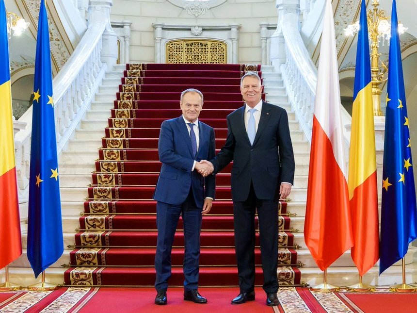 Klaus Iohannis l-a primit la Palatul Cotroceni pe premierul Republicii Polone, Donald Tusk: Discuţii despre necesitatea de a consolida în continuare unitatea UE şi despre postura de descurajare şi apărare a NATO pe Flancul Estic