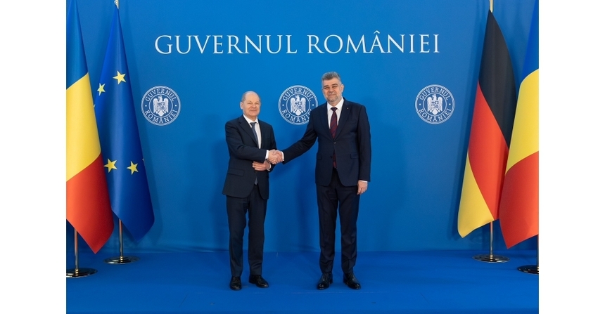 Marcel Ciolacu, după întrevederea cu Olaf Scholz: România  mizează în continuare pe susţinerea Germaniei pentru aderarea completă la Schengen şi dezvoltarea economiei - VIDEO