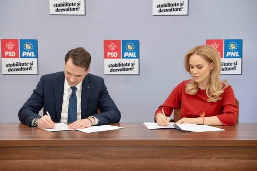 Gabriela Firea şi Sebastian Burduja au semnat protocolul de colaborare pentru alianţa electorală PSD-PNL la alegerile locale din Bucureşti