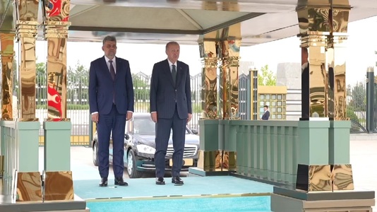 Prim-ministrul Marcel Ciolacu, primit la Palatul Prezidenţial de către preşedintele Turciei Recep Tayyip Erdogan / Vor fi semnate mai multe Acorduri şi memorandumuri de înţelegere privind cooperarea sectorială