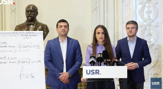 USR cere PSD şi PNL sesiune extraordinară pentru corectarea legii pensiilor, altfel, sute de mii de români vor pierde bani din pensie