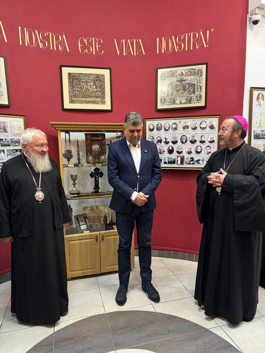 Ciolacu, după întâlnirea cu mitropolitul Clujului, Maramureşului şi Sălajului şi cu episcopul greco-catolic de Cluj-Gherla: Uniţi în credinţă şi speranţa în viitor - FOTO