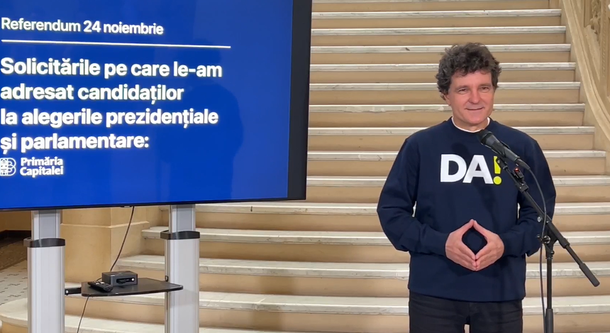 Nicuşor Dan: Este un referendum foarte important pentru Bucureşti. Îi îndemn pe bucureşteni să vină şi să voteze DA la cele trei întrebări. Modul în care se va desfăşura acest al doilea mandat depinde de votul pe care bucureştenii îl dau la acest referendum