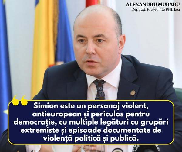 Alexandru Muraru (PNL): În timp ce George Simion se prefăcea că îl susţine pe Călin Georgescu, strângea în secret semnături pentru propria candidatură la prezidenţiale / Nu este altceva decât un trădător oportunist