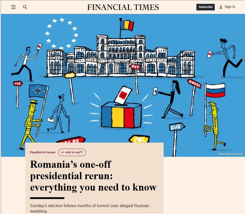Financial Times: Votul de duminică va marca începutul unuia dintre cele mai controversate şi imprevizibile evenimente politice din istoria postcomunistă a României