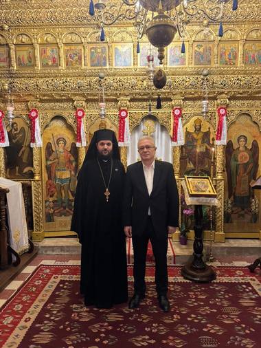 Consilierul prezidenţial Cristian Diaconescu a vizitat Reprezentanţa Bisericii Ortodoxe Române din Ierusalim - FOTO