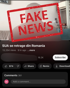 MApN: Noi dezinformări distribuite în mediul online, privind restricţionarea circulaţiei bărbaţilor cu vârste între 18 şi 65 de ani, ca urmare a instituirii stării de mobilizare şi retragerea totală a militarilor americani din România
