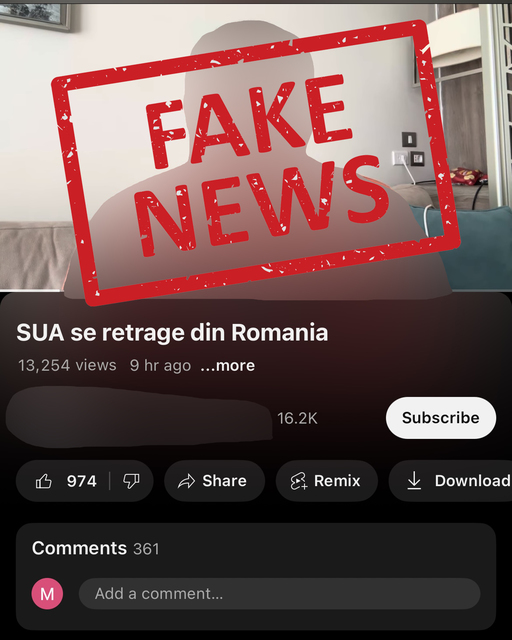 MApN: Noi dezinformări distribuite în mediul online, privind restricţionarea circulaţiei bărbaţilor cu vârste între 18 şi 65 de ani, ca urmare a instituirii stării de mobilizare şi retragerea totală a militarilor americani din România
