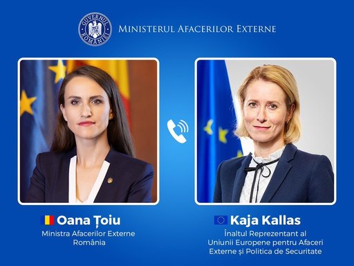 Oana Ţoiu, convorbire cu Kaja Kallas, Înalt reprezentant pentru politica externă a UE: Pentru România asigurarea unei păci de lungă durată, şi nu doar a unei pauze nedefinite în război, precum şi implicaţiile pentru Marea Neagră sunt esenţiale
