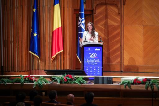 Oana Ţoiu, la Reuniunea Anuală a Diplomaţiei Române: Puterea de negociere a României depinde de capacitatea de a ne folosi vocea în interiorul UE / E nevoie de o schimbare de paradigmă, fără a schimba pilonii pe care construim politica externă