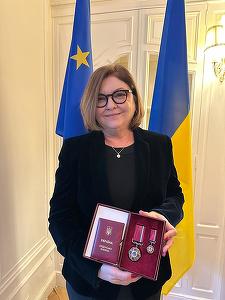 Europarlamentarul Adina Vălean a primit Ordinul de Merit al Ucrainei - FOTO