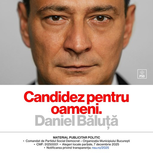 Daniel Băluţă, la începutul campaniei electrorale: Candidez pentru oameni

