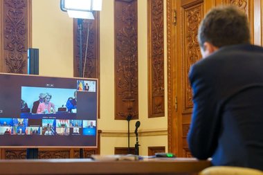 Nicuşor Dan, după participarea la reuniunea extraordinară a liderilor UE privind Ucraina: Trebuie să găsim soluţii pentru continuarea şi consolidarea sprijinului nostru pentru Ucraina, prin măsuri concrete