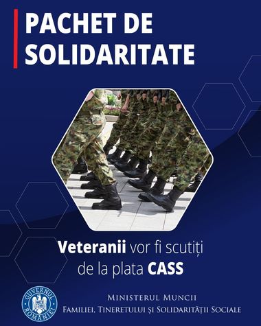 Ministrul Muncii anunţă că PSD propune scutirea veteranilor de război de la plata CASS: 366. Atâţia au mai rămas

