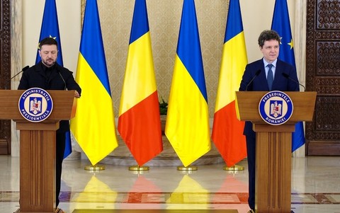 Nicuşor Dan, declaraţii comune cu Volodimir Zelenski: Istoric, a existat neîncredere între ţările noastre. Această neîncredere s-a evaporat / Unul din documentele semnate, despre producţia comună de drone în România - VIDEO 