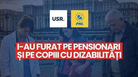 PSD: USR şi PNL s-au agăţat cu dinţii de toate chichiţele legislative pentru a refuza amendamentul ce făcea dreptate pensionarilor şi copiilor cu dizabilităţi: Atât de rău aţi ajuns, să furaţi de la pensionari şi copii!