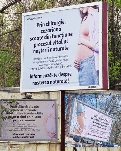 Sesizare la ANPC, Primăria Bucureşti şi primăriile de sector pe tema panourilor cu informaţii despre cezariană

