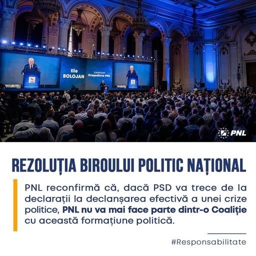 Muraru: Celor care speră că PNL va ceda sub presiune le spunem direct - nu se va întâmpla. PNL nu va mai face coaliţie cu PSD