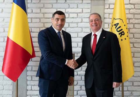Preşedintele AUR George Simion s-a întâlnit cu ambasadorul SUA la Bucureşti, Darryl Nirenberg