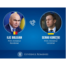 Bolojan, convorbire telefonică cu prim-ministrul Ucrainei, Sergii Koreţki: România şi Ucraina urmăresc dezvoltarea unor proiecte comune privind producţia de drone şi infrastructura necesară consolidării conectivităţii dintre cele două ţări