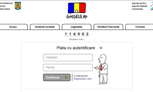 Persoanele fizice şi-ar putea achita, din toamnă, taxele şi impozitele la Fisc prin platforma online Ghiseul.ro