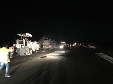 Lucrări pe timp de noapte la pista de decolare şi aterizare a aeroportului Otopeni