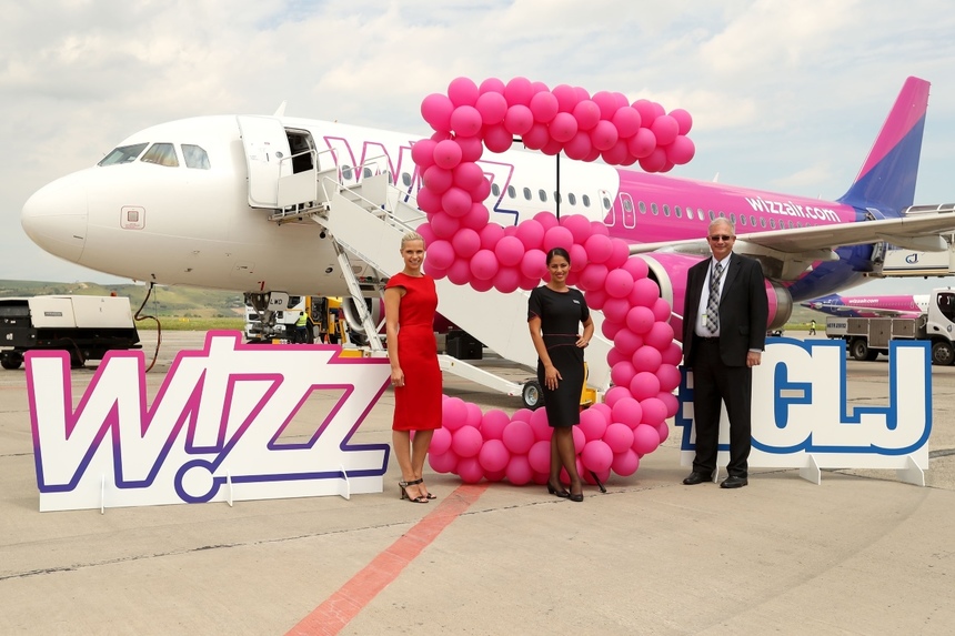 Wizz Air şi-a mărit flota cu un avion nou Airbus A320, care va zbura pe ruta Cluj Napoca – Bucureşti 