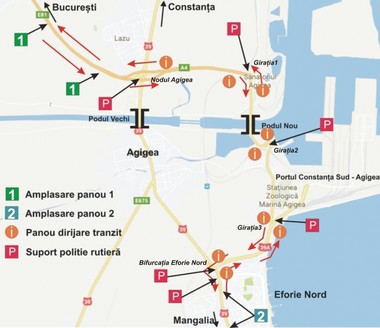 MT: Podul rutier din Portul Constanţa este varianta alternativă pentru a evita ambuteiajele de pe podul Agigea 