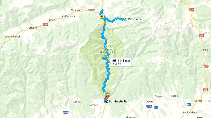 Drumul naţional de pe Valea Jiului rămâne închis parţial circulaţiei până în 15 septembrie, din cauza întârzierii lucrărilor de reabilitare