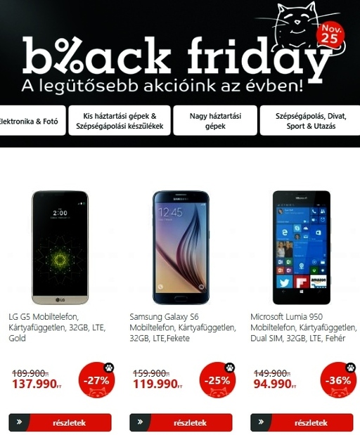 eMag are la vânzare peste 750.000 de produse de Black Friday în Ungaria şi Bulgaria 