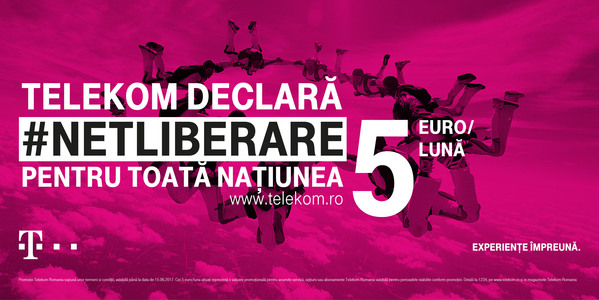 Telekom Romania lansează o campanie prin care clienţii care pot cumpăra servicii de internet şi de comunicare la tarife începând cu 5 euro