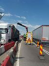 CNAIR interzice joi virajul la stânga dinspre Tunari spre Bucureşti pe centură şi dinspre Capitală spre Mogoşoaia, pentru montarea de separatoare pe DN1