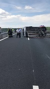 CNAIR a făcut control inopinat pe autostrada Lugoj-Deva în urma surpării terasamentului pe o lungime de 70 de metri 