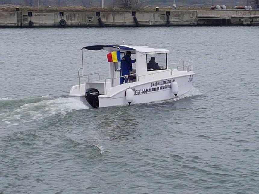 A fost lansată la apă o navă care va monitoriza adâncimile Canalului Dunăre – Marea Neagră şi ale Canalului Poarta Albă – Midia Năvodari

