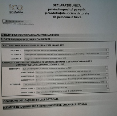 Declaraţia unică poate fi depusă online