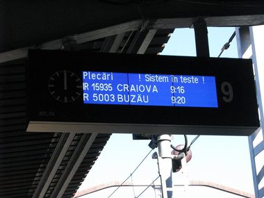 CFR SA: Noul sistem electronic de informare din Gara de Nord Bucureşti este funcţional 