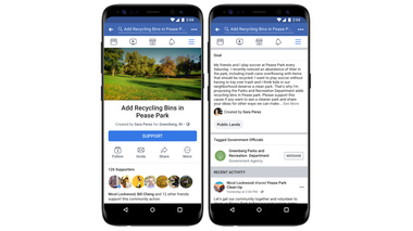 Facebook lansează o funcţie de petiţii