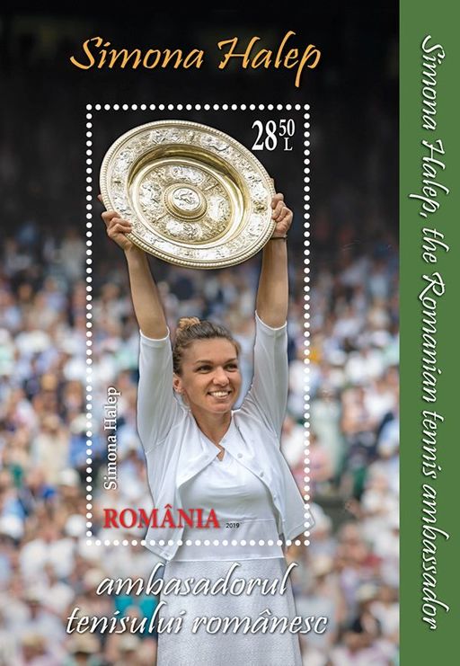 Romfilatelia introduce în circulaţie un timbru poştal dedicat Simonei Halep
