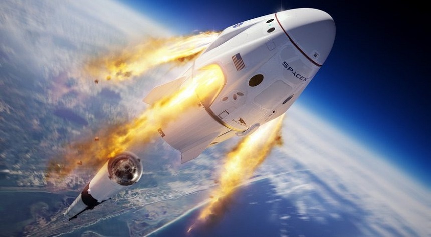 SpaceX a simulat cu succes revenirea de urgenţă pe Pământ a unei capsule pentru astronauţi 