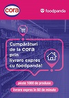 Cora România şi foodpanda au încheiat un parteneriat pentru livrări rapide la domiciliu

