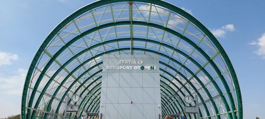 CFR anunţă că linia de cale ferată dintre Gara de Nord şi Aeroportul Internaţional Henri Coandă este finalizată în proporţie de 97% - FOTO