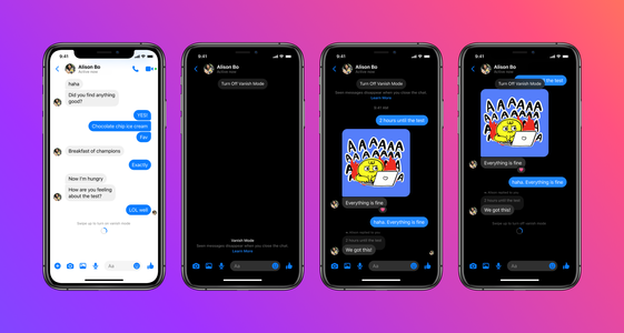 Facebook lansează o opţiune pentru Messenger şi Instagram prin care mesajele se şterg singure