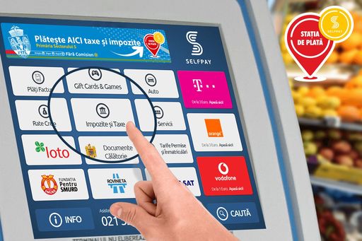 Numărul plăţilor de taxe şi impozite realizate prin staţiile de plată SelfPay a crescut cu 78% în primele două luni ale anului