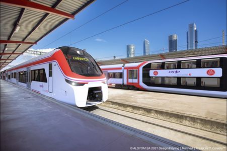 Alstom va furniza 152 de trenuri de mare capacitate operatorului feroviar naţional spaniol, în baza unui contract de peste 1,4 miliarde euro