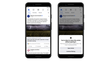 Facebook va încuraja oamenii să citească articolele înainte să le distribuie