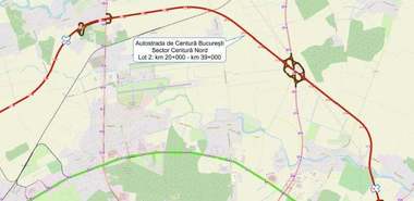 CNAIR a semnat contractul pentru proiectarea şi execuţia Lotului 2 din Centura Nord a Bucureştiului, de 19 km, contract de aproape 832 milioane lei fără TVA
 
