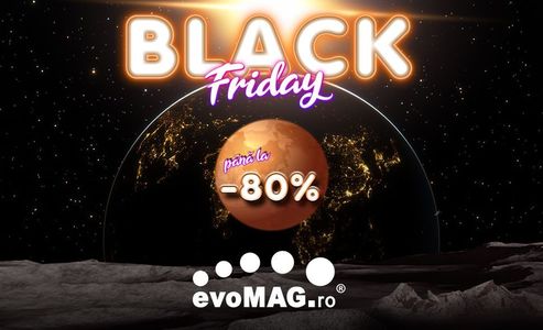 Magazinul online evoMAG dă startul Black Friday şi anunţă reduceri de până la 80% la peste 150.000 de produse. Compania estimează o creştere de peste 10% a vânzărilor în perioada de Black Friday de anul acesta